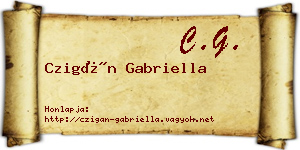 Czigán Gabriella névjegykártya
